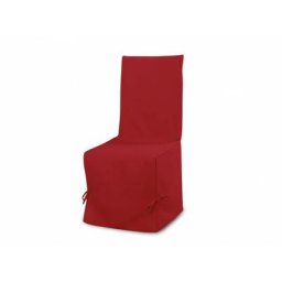 Housse de chaise en coton panama rouge - Rouge