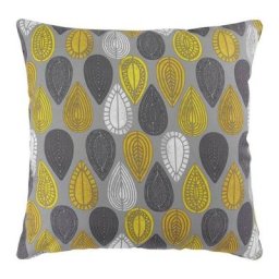 Douceur D'intérieur - Coussin passepoil 60x60 Palpito jaune anthracite - Jaune