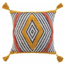 Paris Prix - Coussin Déco Imprimé Teranga 40x40cm Terracotta