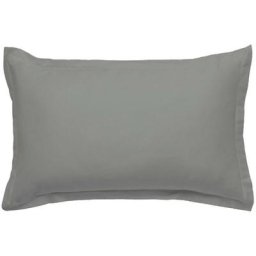 Future Home - Taie d'oreiller en coton 57 fils unie gris lunaire 50x70cm - gris
