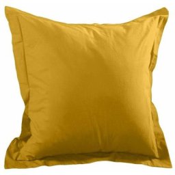 Une Taie d'oreiller de couleur Jaune moutarde