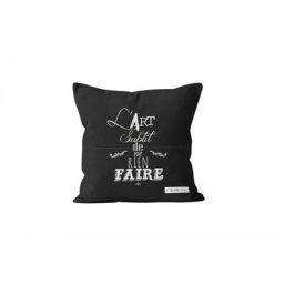 Housse de coussin 40x40 cm SUBTIL, par Soleil d'Ocre - Gris