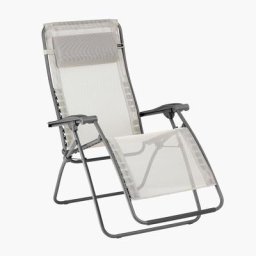 Lafuma Mobilier - Fauteuil relax de jardin pliable rsxa clip - Seigle Ii Tube Titane