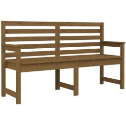 Banc de jardin marron miel 159,5x48x91,5 cm bois de pin massif Vidaxl Pin marron miel