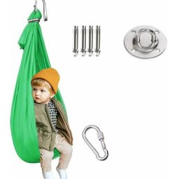 BSR - Chaise suspendue pour hamac extérieur balançoire pour enfants d'intérieur (100280cm vert)