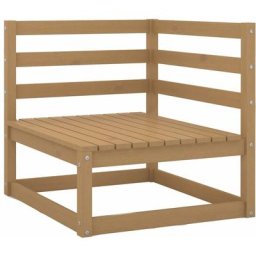 Canapé d'angle de jardin Marron miel Bois de pin massif Vidaxl marron miel