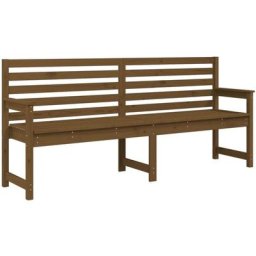 Vidaxl - Banc de jardin marron miel 203,5x48x91,5 cm bois de pin massif Pin marron miel