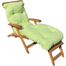 Coussin bain de soleil vert avec motifs de fleurs et feuilles 180x60 cm
