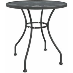 Table de jardin Ø80x72 cm Maille métallique Anthracite Vidaxl n/a