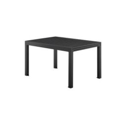 Table de jardin extensible rectangulaire - Gris foncé - En aluminium - 135 / 270 x 90 x 75 cm