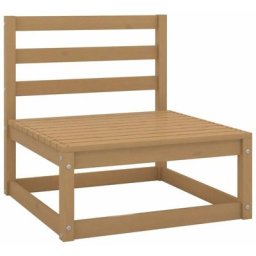 Canapé central de jardin Marron miel Bois de pin solide Vidaxl marron miel