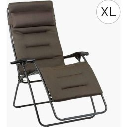 Fauteuil relax de jardin pliable Lafuma Mobilier rsx clip xl - Taupe Tube Noir