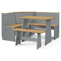 Meubles à dîner 3 pcs Marron miel et gris Bois de pin massif Vidaxl honey brown and grey