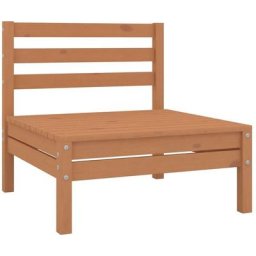 Maisonchic - Canapé de jardin central - Salon de jardin - Banc de jardin - Marron miel Bois de pin