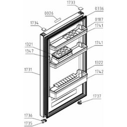 Joint de porte (congélateur) (798470) Réfrigérateur, congélateur SMEG, HISENSE, GORENJE, UPO, ASKO