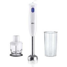 Braun - HB101AI-MQ10.201MWH Mixeur plongeant 450 w sans bpa, avec embout hâchoir blanc