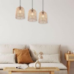 Suspensions Lovis 3x40W E27 Finition Naturelle - Marron Bois Bronze Rouille