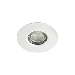 Spot encastré blanc TBT étanche fixe Ø 86mm pour ampoule GU5.3 12V 50W max (non incl) sans alim