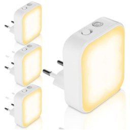 SWANEW Veilleuse Led, Veilleuse avec détection de mouvement ,Blanc chaud,Paquet de 4 - Bleu - Bleu