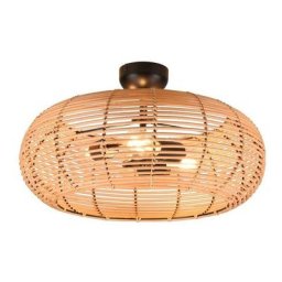 Plafonnier Inga 3x40W E27 Finition Naturelle - Marron Bois Bronze Rouille