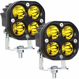 2PCS Phare de Travail led Tracteur 7.6cm 3'' 40W Jaune Projecteur led 12V 24V Etanche IP67 Feux