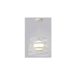 Lustre Design Industriel Ressort Cage Forme Métal Plafonnier Fer Lampe E27 Simple Salon Éclairage