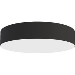 Lumicom - punnett Plafonnier, led intégrée, 18W, 4000K, métal/verre, noir mat, D.40cm - Noir - ral