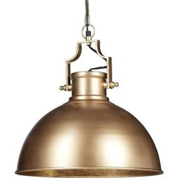 Lampe à suspensions style industriel Shabby luminaire de plafond métal diamètre 40,5 cm led, doré