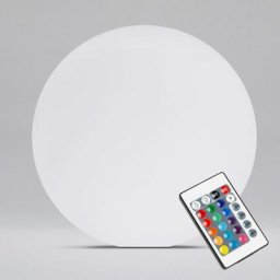Boule led multicolore avec télécommande Ø50 cm Shine - Blanc
