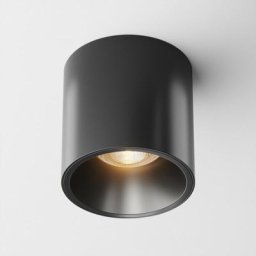 Maytoni Alfa led Downlight en saillie dimmable noir, 7cm 3000K