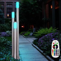 Eclairage de chemin dimmable avec télécommande extérieur lampadaire led en acier inoxydable
