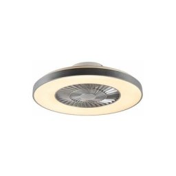 Climo - led Dimmable Ventilateur de plafond Design variateur inclus - 1 lumière - ø 59 cm - Argenté