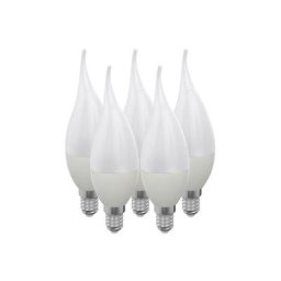 Luce Ambiante Design - Pack de 5 Ampoules led flamme coup de vent E14 8W 640lm 4000K 160