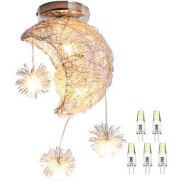 Idegu - led Plafonnier Lampe Design Lune Luminaire en Aluminium pour Enfants Chambre Décoration