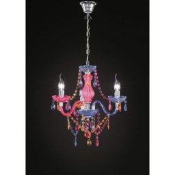 Lustre baroque 3 Lampes - Multicolore