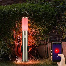 Borne d'éclairage à led avec prise Eclairage de chemin extérieur avec détecteur de mouvement