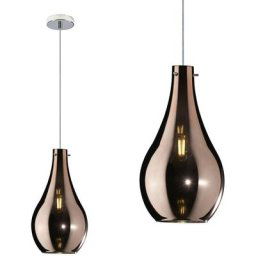 Top-light - Suspension top light drop 1134cr sp e14 led goutte en verre soufflé intérieur moderne,