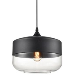Suspension Design Style Retro Vintage Contemporain Transparent , Lustre Abat-jour en Verre Corde