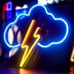 Enseigne au néon, Acrylique Cloud Lightning Led Neon Light Wall Light Led Wall Decor, Alimenté par