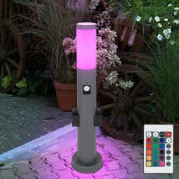 Lampadaire de jardin dimmable avec télécommande éclairage de chemin extérieur avec détecteur de