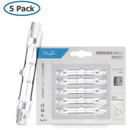 Lampe halogène 5er 78mm R7s 220V 80W blanc chaud Kingso