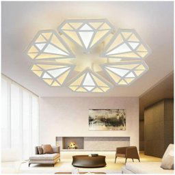 Plafonnier led Moderne, 52W Plafonnier salon à diamant, Lustre de Plafond pour Chambre Salon Salle