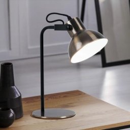Etc-shop - Lampe de table lampe de chevet lampe de bureau noir avec spot orientable, 1x E14, h 33,5