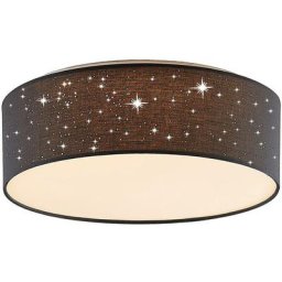 Led Plafonnier 'Ellamina' en textile pour salon & salle à manger - gris foncé