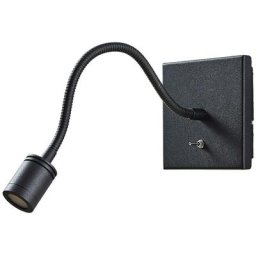 Led Applique Murale 'Mayar' en métal pour chambre à coucher - noir
