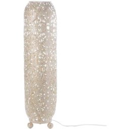 Lampe à Poser Lampadaire Design Abat-jour Oval Ajouré en Métal Doré E14 Max 60W Éclairage de Chevet