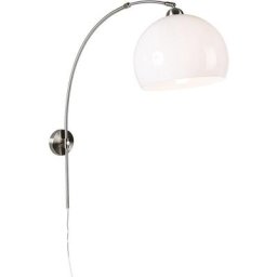 Bow - Applique murale arquée Moderne - 1 lumière - h 860 mm - Blanc - Art Deco,Moderne,Rétro