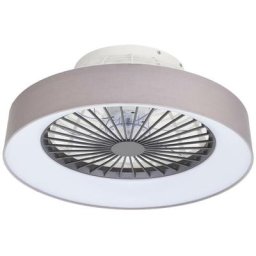 LED Ventilateur de plafond avec lampe à intensité variable 'Circuma' en métal pour salon & salle à
