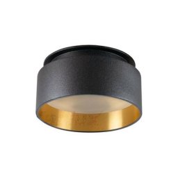 Kanlux - Support Spot Encastrable Plafond Noir / Or ø 80mm GU10 /GU5.3