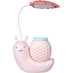 BSR - Dessin animé escargot lampe de bureau porte-stylo protection des yeux apprentissage lampe de